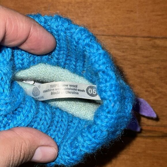 Garnet Hill New Wool Colorful Fish Bootie Slippers Sz 5 - Picture 5 of 7